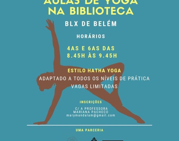 Imagem com uma silhueta humana numa posição de Yoga.