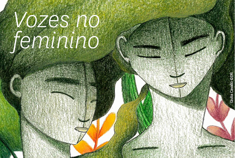 Imagem com um pormenor do desenho "Jardins e Jardineiros" de Giulia Cavallo.