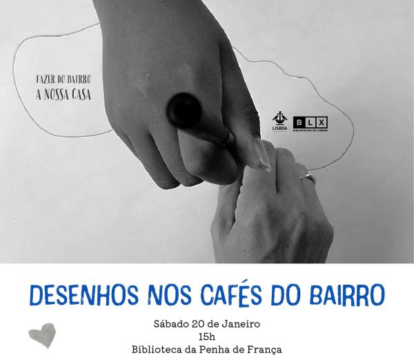 Fotografia de duas mãos de pessoas diferentes a desenharem em simultâneo com a mesma caneta.