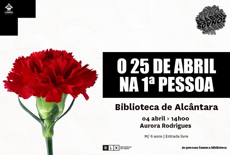 Imagem ilustrativa do evento com o título e um cravo vermelho.