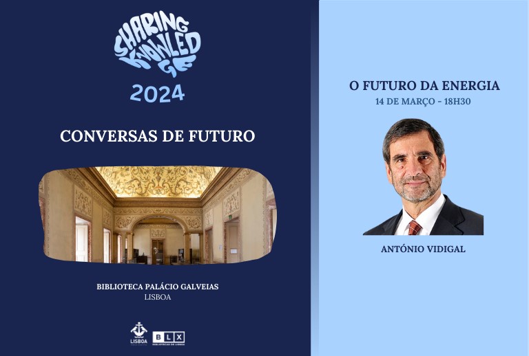 Imagem do evento com retrato de António Vidigal.
