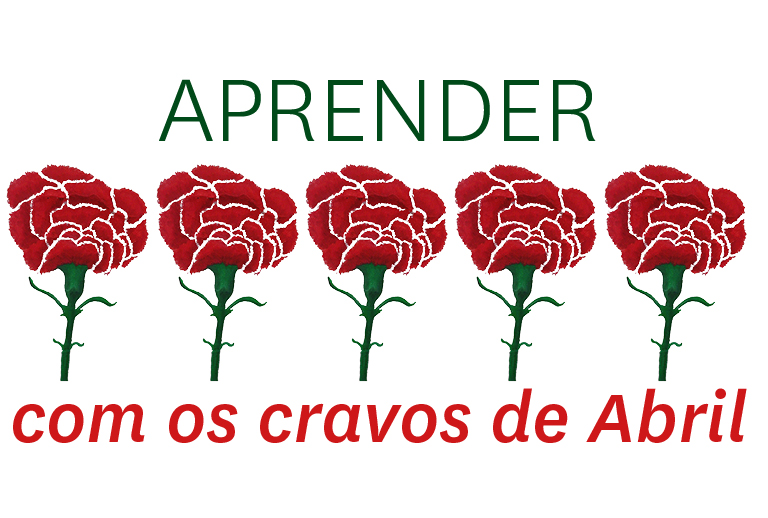 Imagem com desenho de vários cravos vermelhos.
