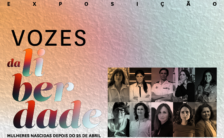 Imagem com os retratos das dez mulheres que figuram na exposição.