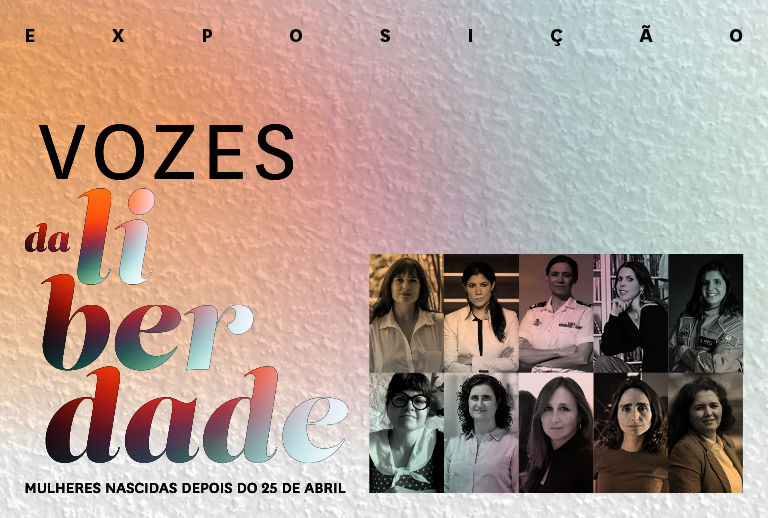 Imagem com os retratos das dez mulheres que figuram na exposição.