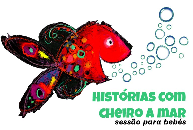 Imagem com a ilustração de um peixe do livro 'Feliz'.