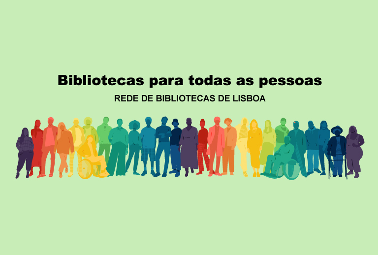 Imagem com várias silhuetas coloridas de várias pessoas.