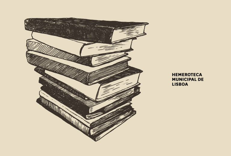 Imagem com ula ilustração de uma pilha de livros.