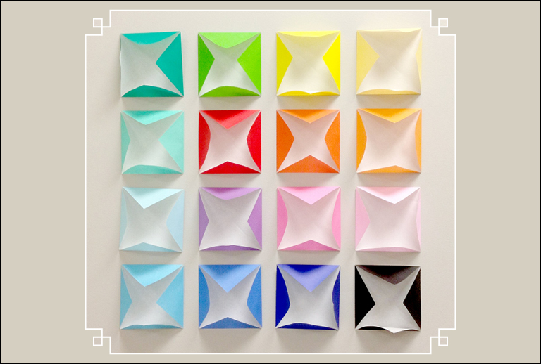 Imagem com exemplos de origami.