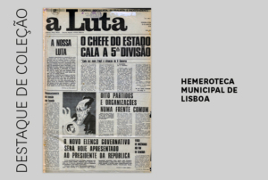 Imagem com a capa do jornal.