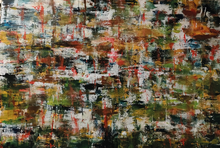 Imagem com um pormenor de uma das obras do artista.