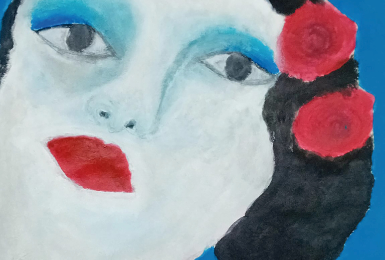 Imagem de um pormenor de uma das obras da artista.