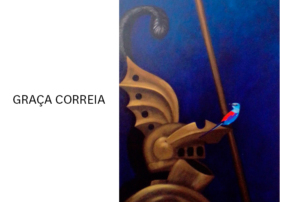 Imagem com pássaro em capacete de armadura